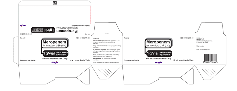 Meropenem for injection 1g/vial , 10 single-dose vials